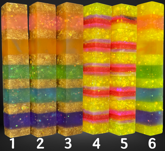 Segmented Yellow & Gold Pen Blank