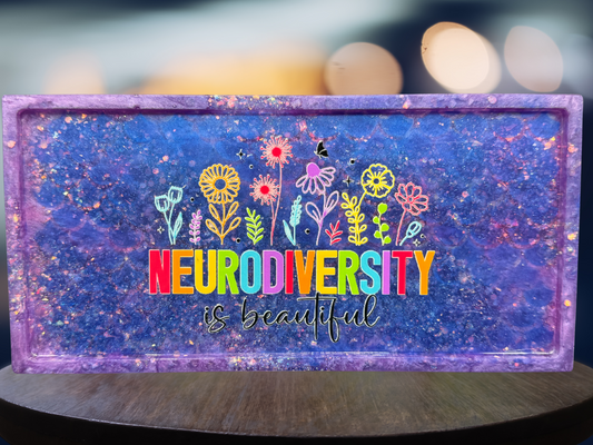 Neurodiversity Large Rectangle Resin Tray