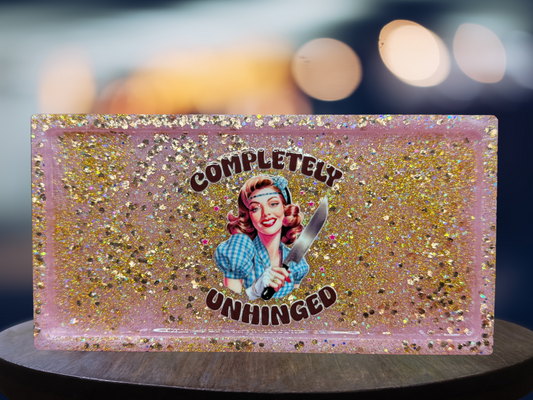 Completely Unhinged Medium Skinny Rectangle Resin Tray
