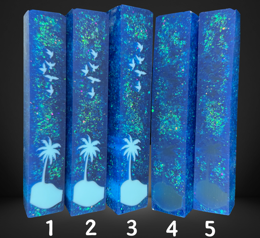 Beach Signature 3D Print Resin Pen Blank