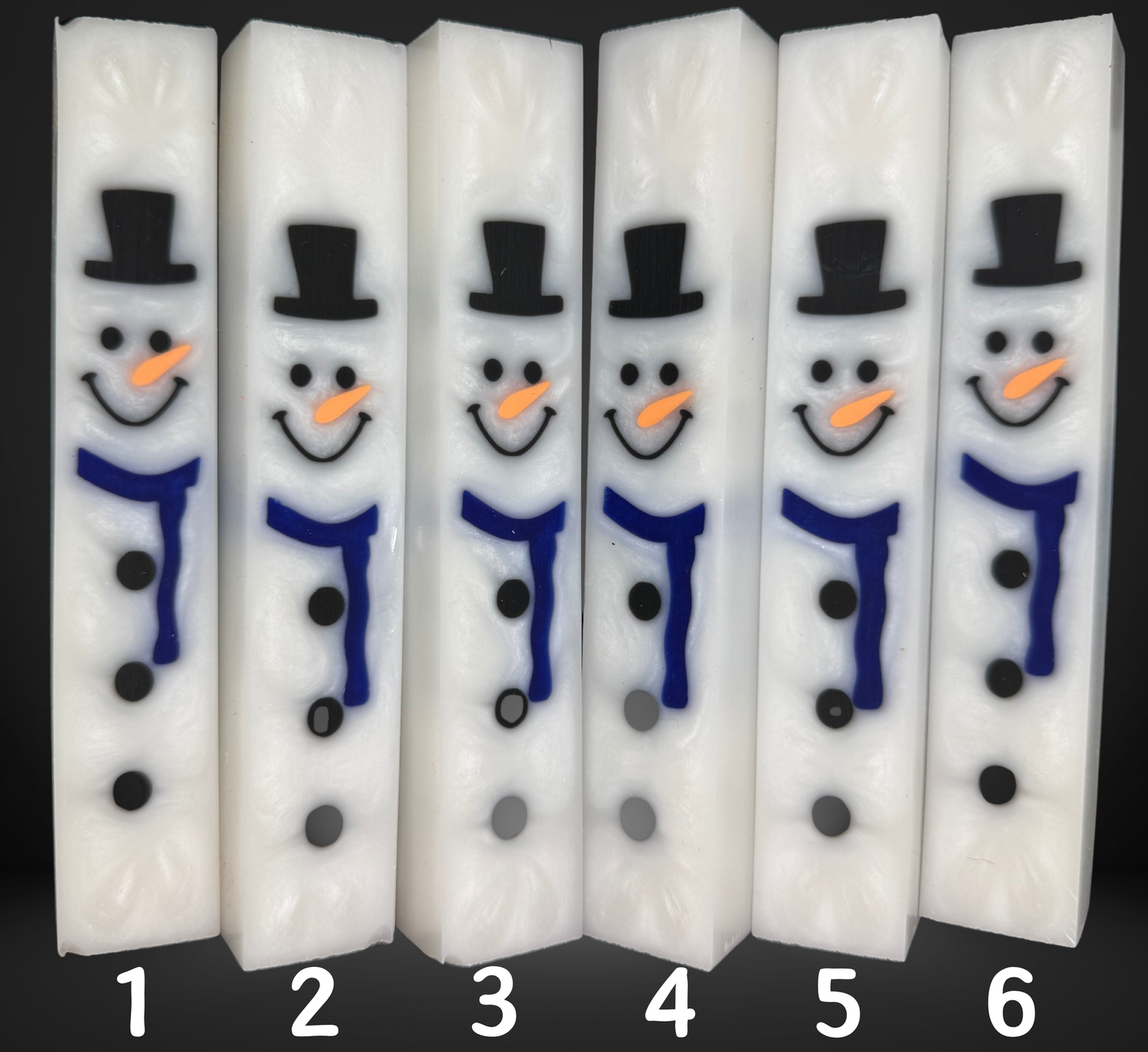 Snowman Royal Blue Scarf Pen Blank