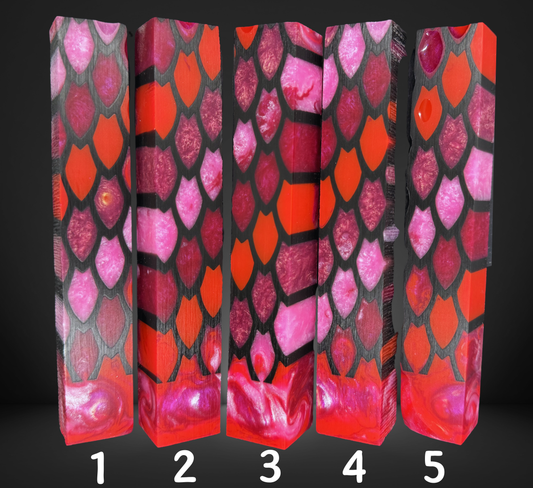 Valentine Dragon Scales Pen Blank