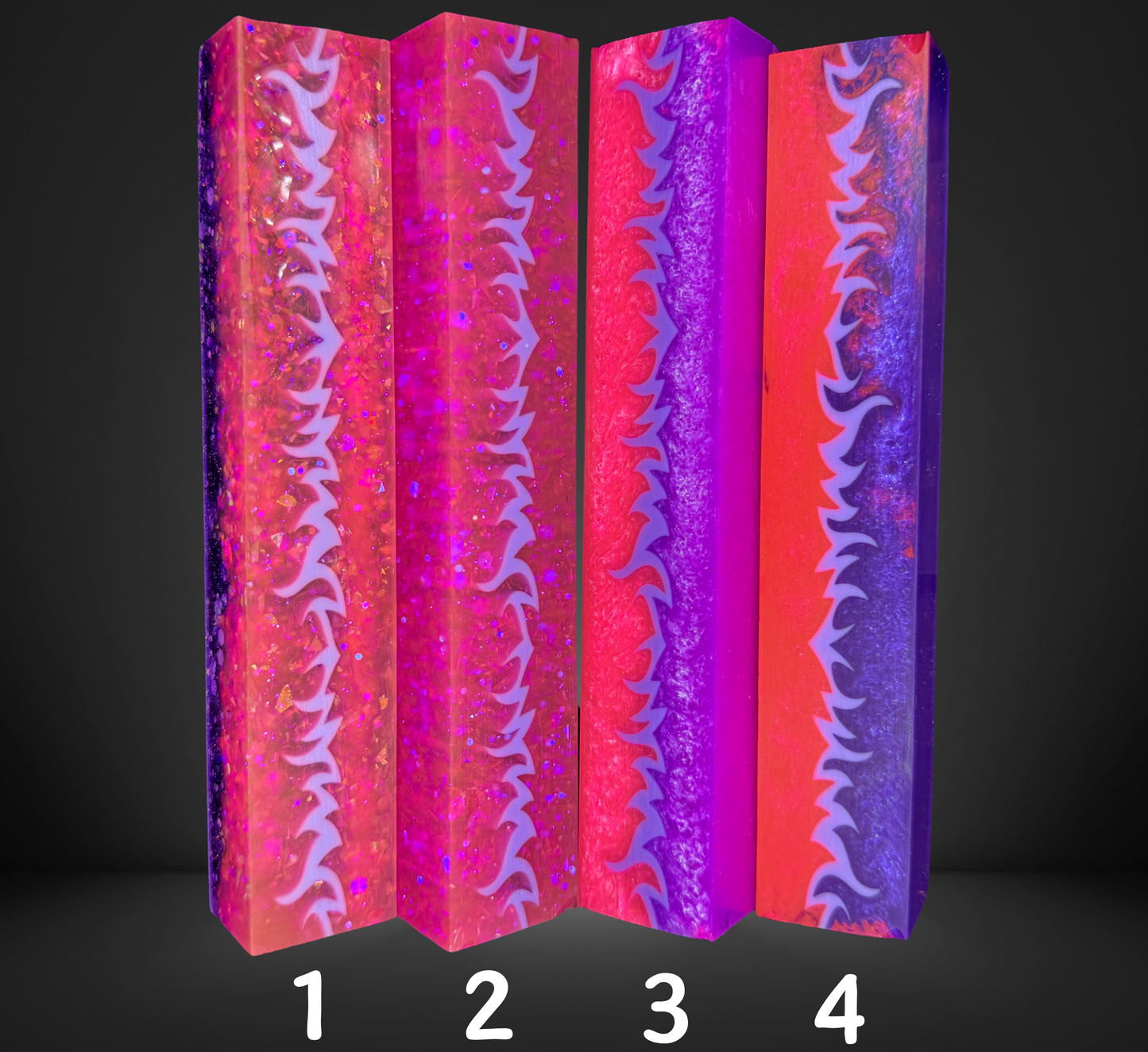 Pink Flame Pen Blank
