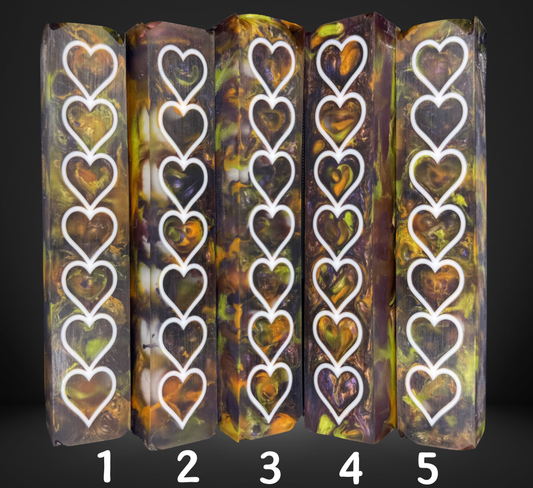 Earth Tone Hearts Pen Blank