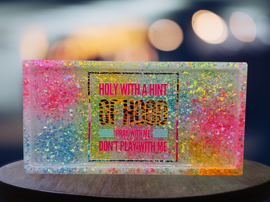 Holy & Hood Medium Skinny Rectangle Resin Tray