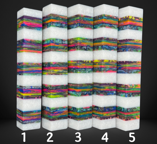 Segmented White Pen Blank