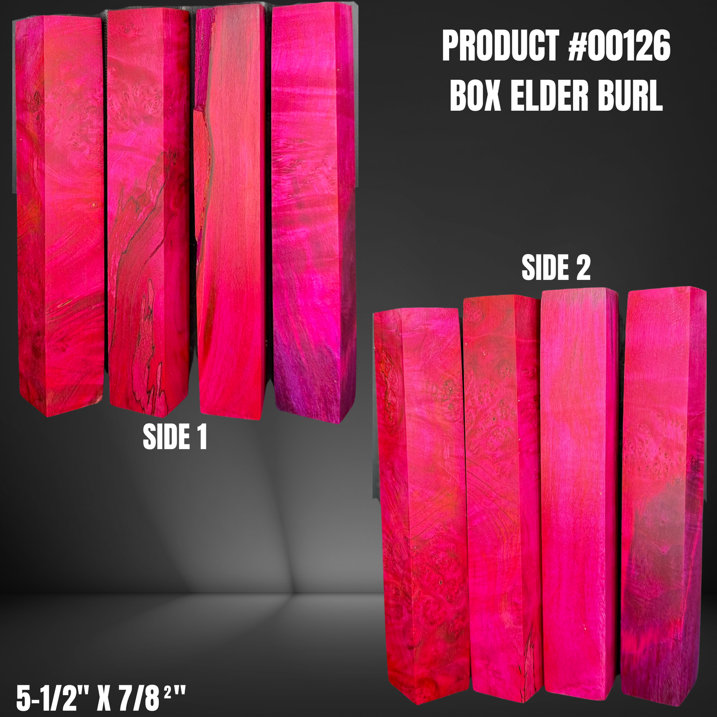 Pink Burl Turning Pen Blank 4 Pack #00126
