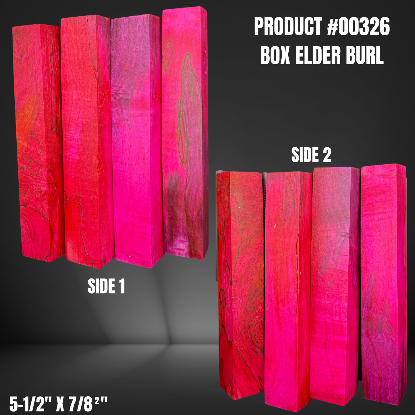 Pink Burl Turning Pen Blank 4 Pack #00326