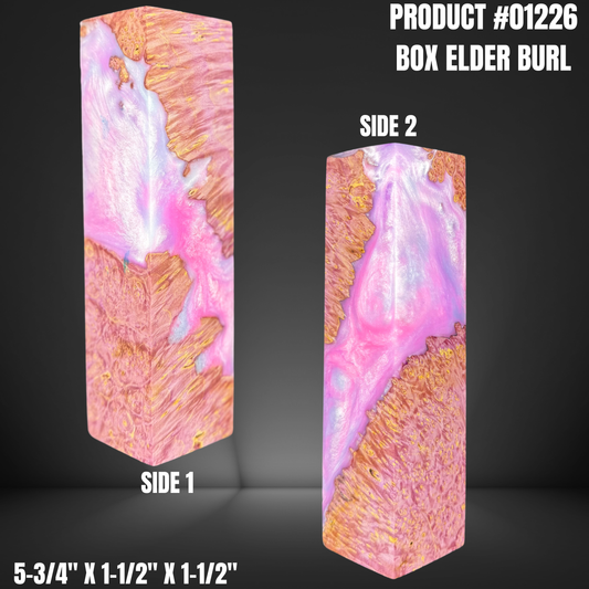 Purple Hybrid Knife Handle Scales Turning Blank #01226