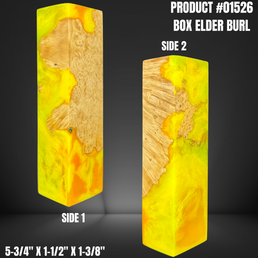 Yellow Hybrid Knife Handle Scales Turning Blank #01526