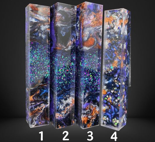 Celestial Geode Swirled Pen Blanks