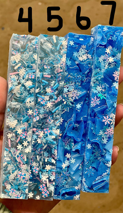 Blue Snowflake Pen Blank