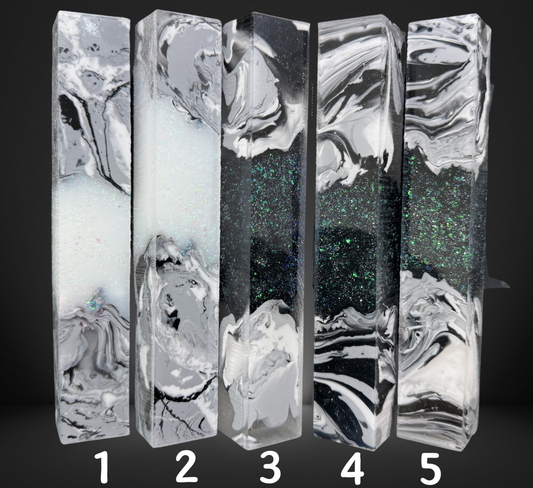 Black and White Variety Geode Swirled Pen Blanks