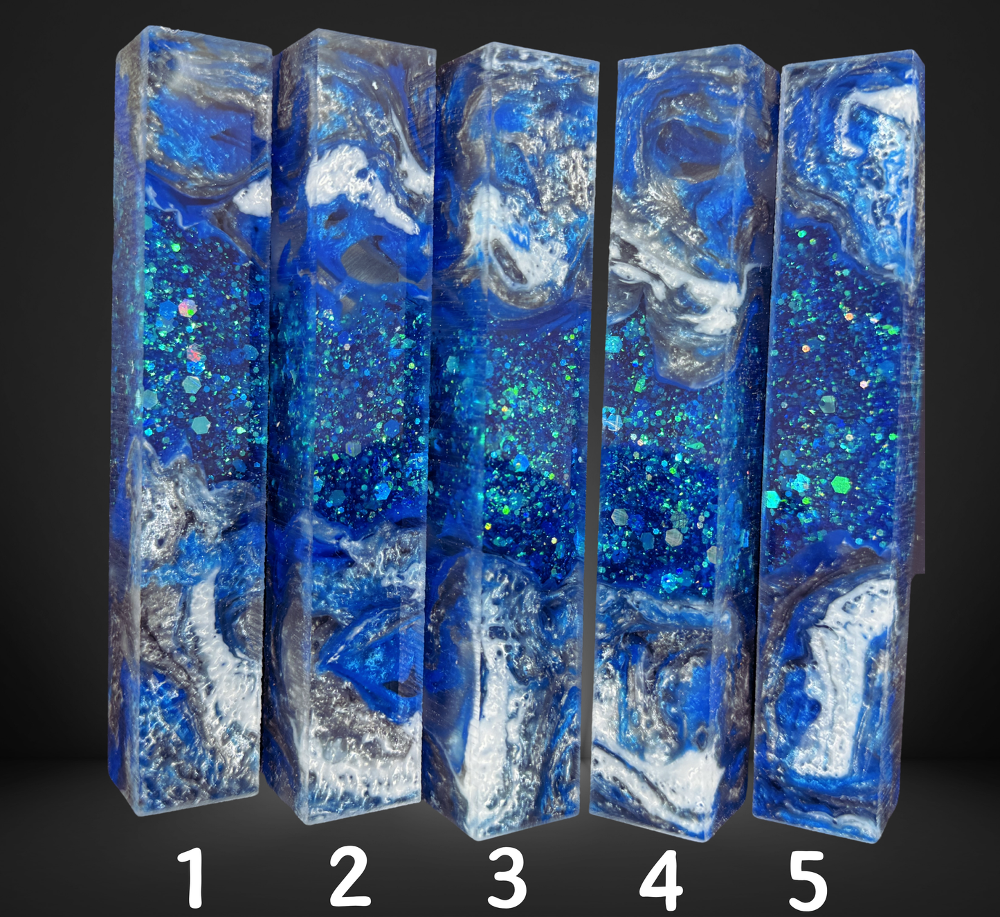 Frozen Tide Geode Swirled Pen Blanks