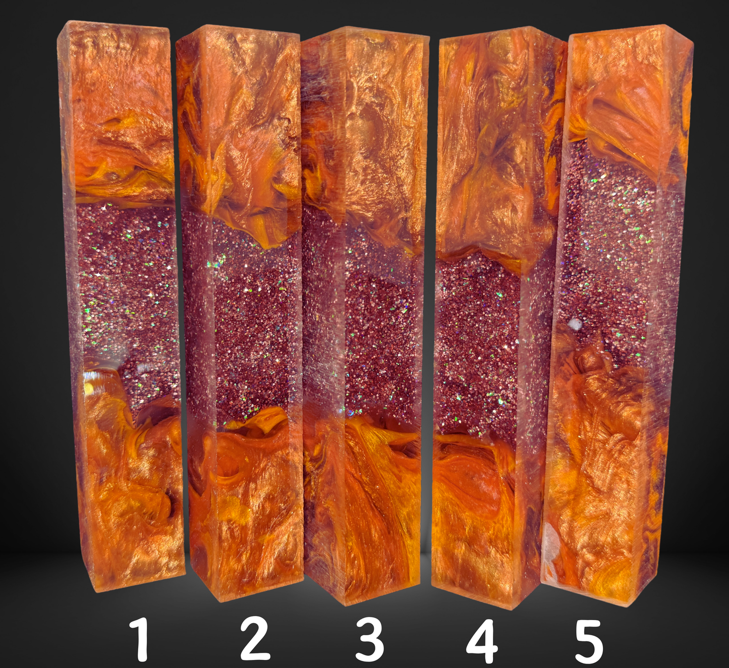 Autumn Breeze Geode Swirled Pen Blanks