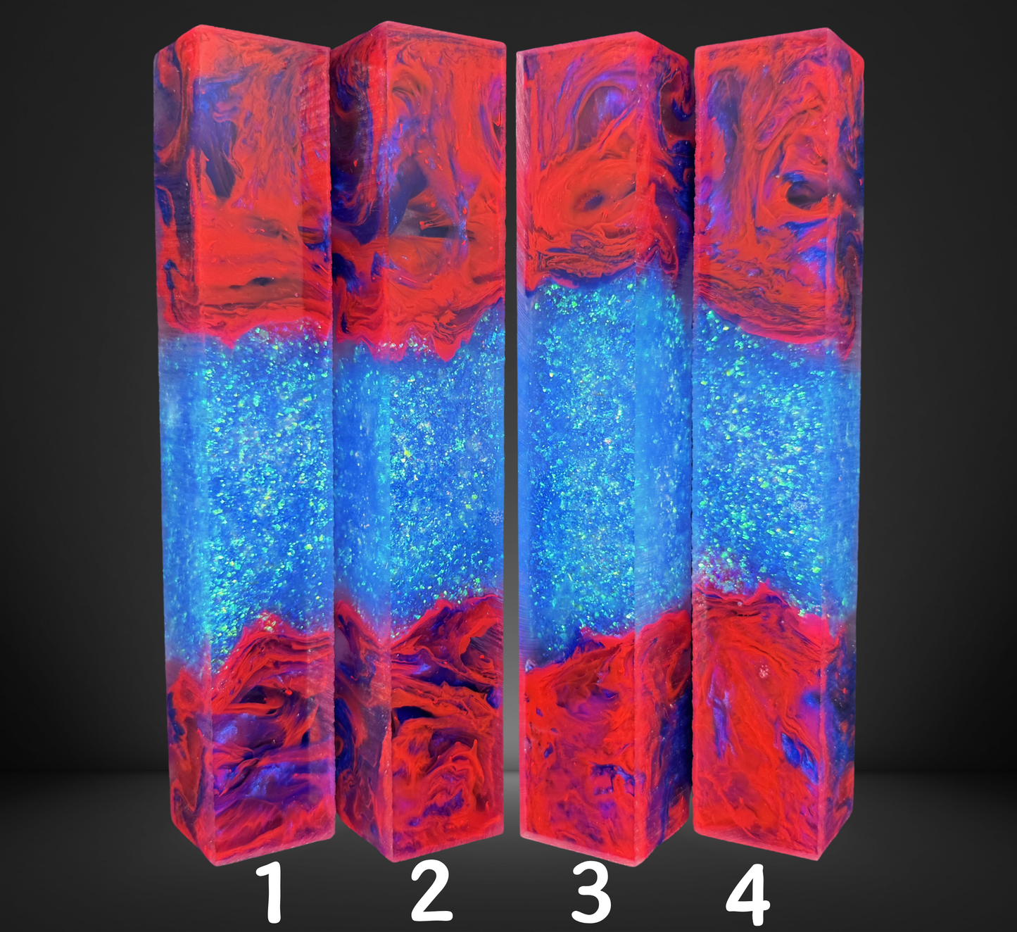 Electric Barbie Geode Swirled Pen Blanks