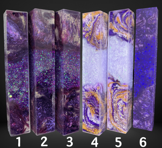 Purple Variety Geode Swirled Pen Blanks