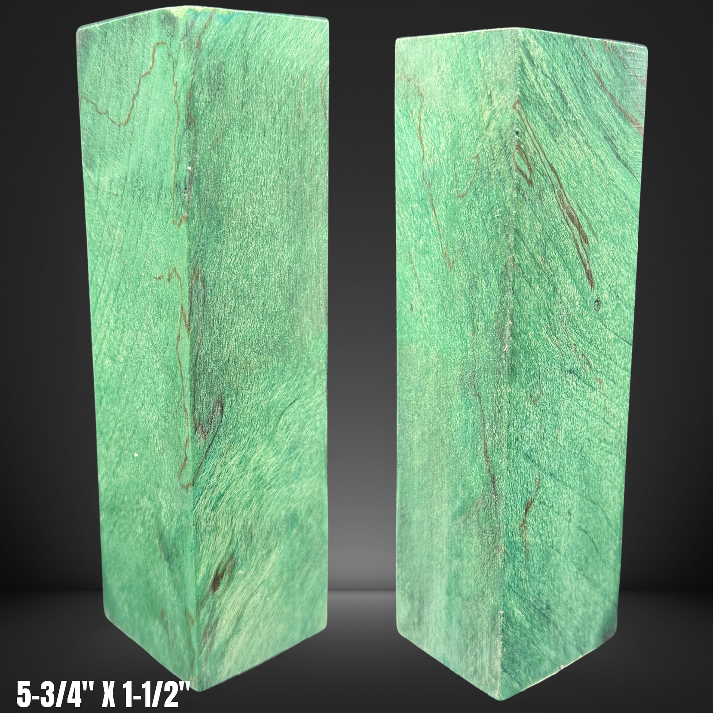 Green Spalted Maple Burl Stabilized Block #25724