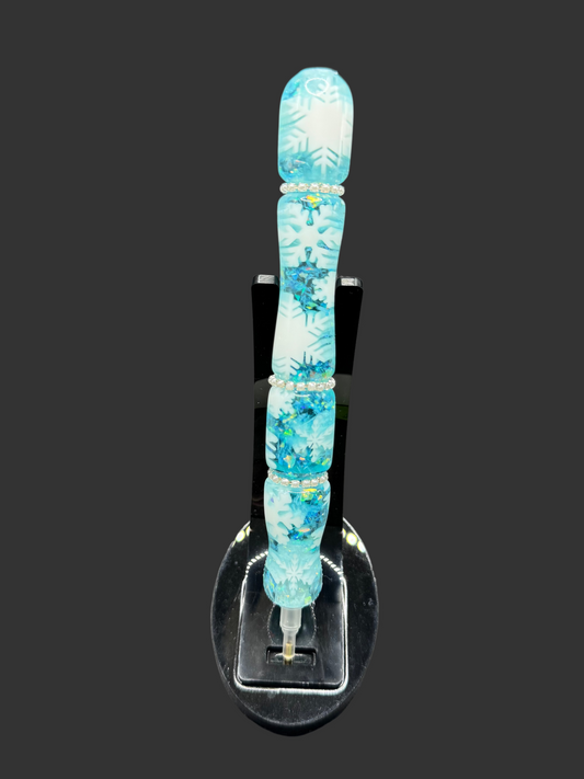 Blue Glitter Snowflake Diamond Painting Pen