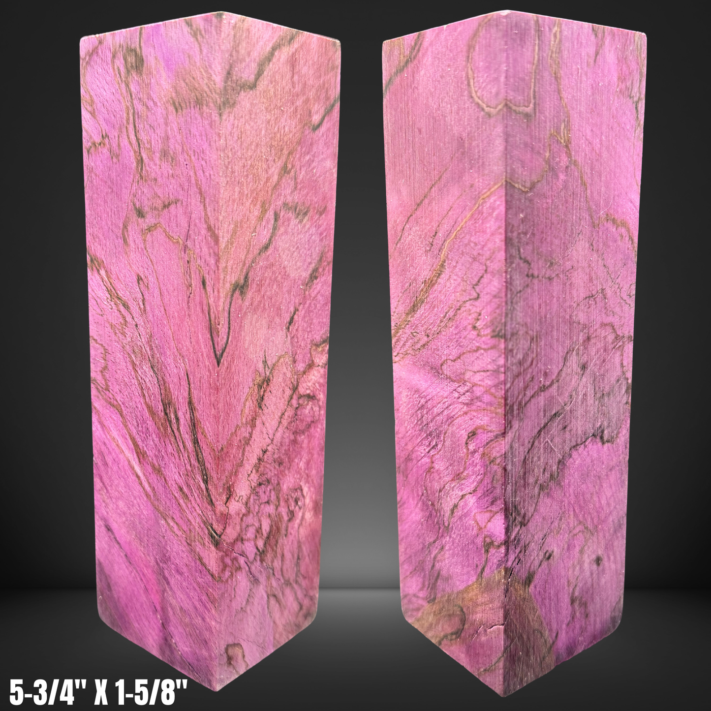 Lavender Spalted Maple Burl Stabilized Block #26024