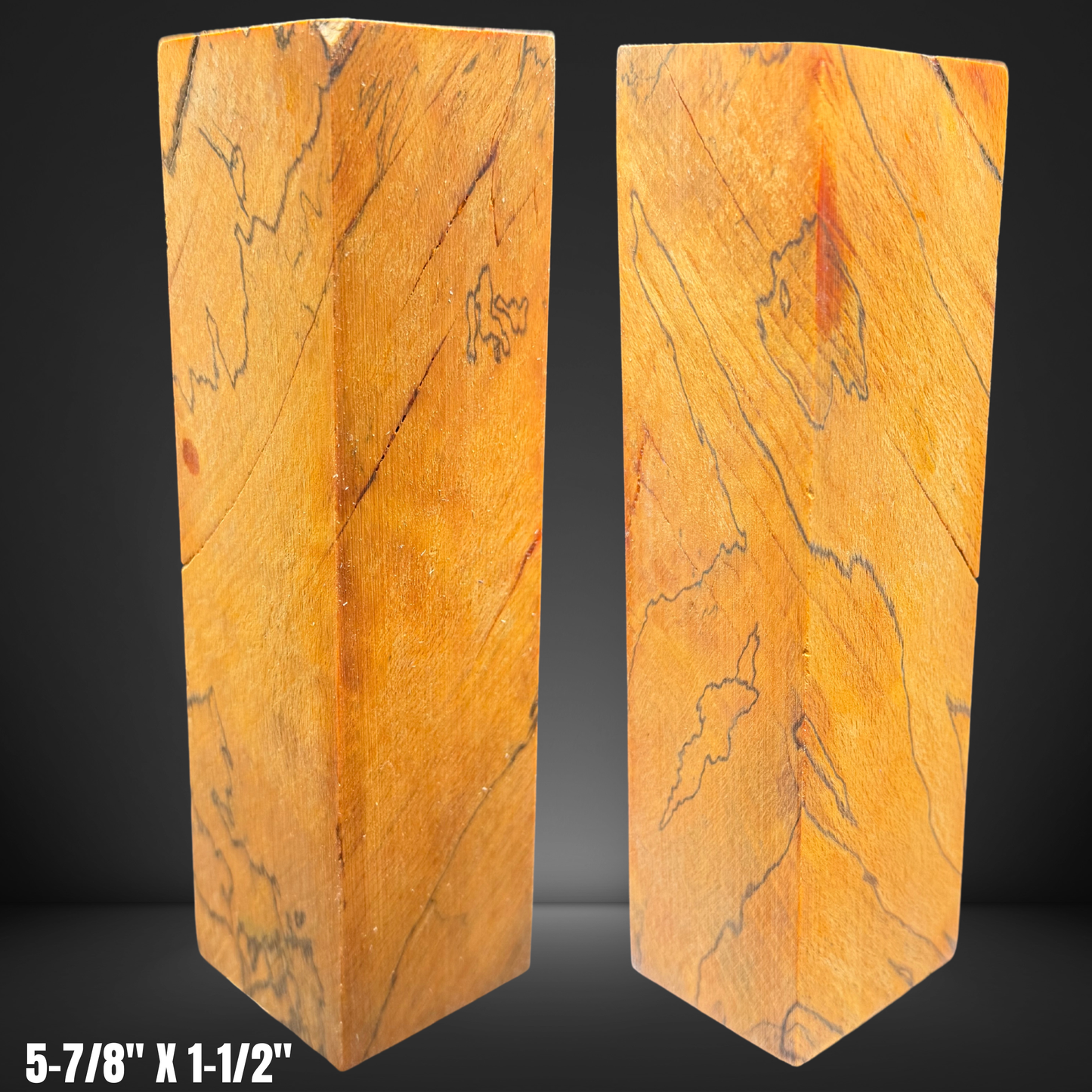 Orange Spalted Maple Burl Stabilized Block #25624
