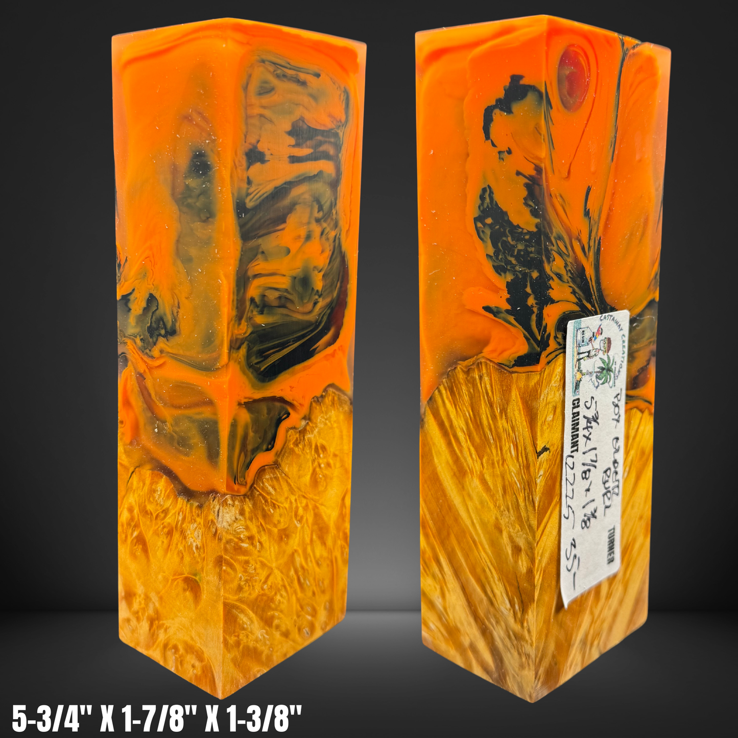 Box Elder Burl Knife Scale Block #12225