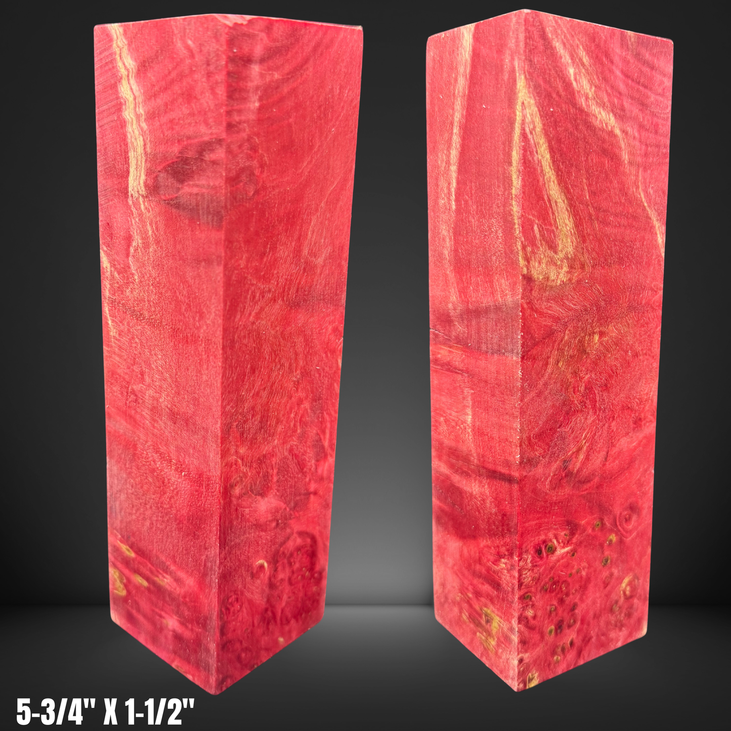 Red Box Elder Burl Stabilized Block #R2