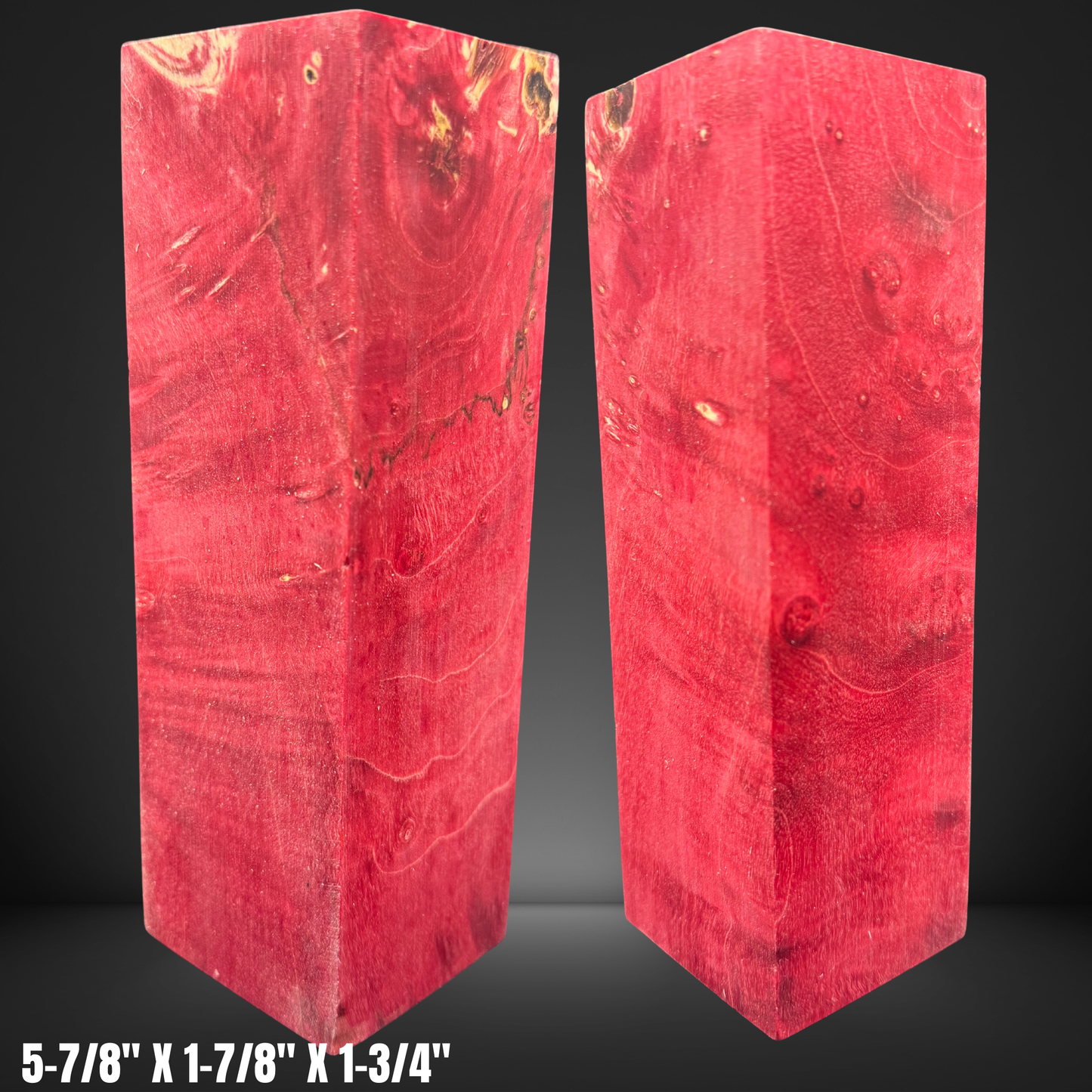 Red Box Elder Burl Stabilized Block #R3
