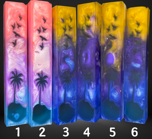 Beach Signature 3D Print Resin Pen Blank