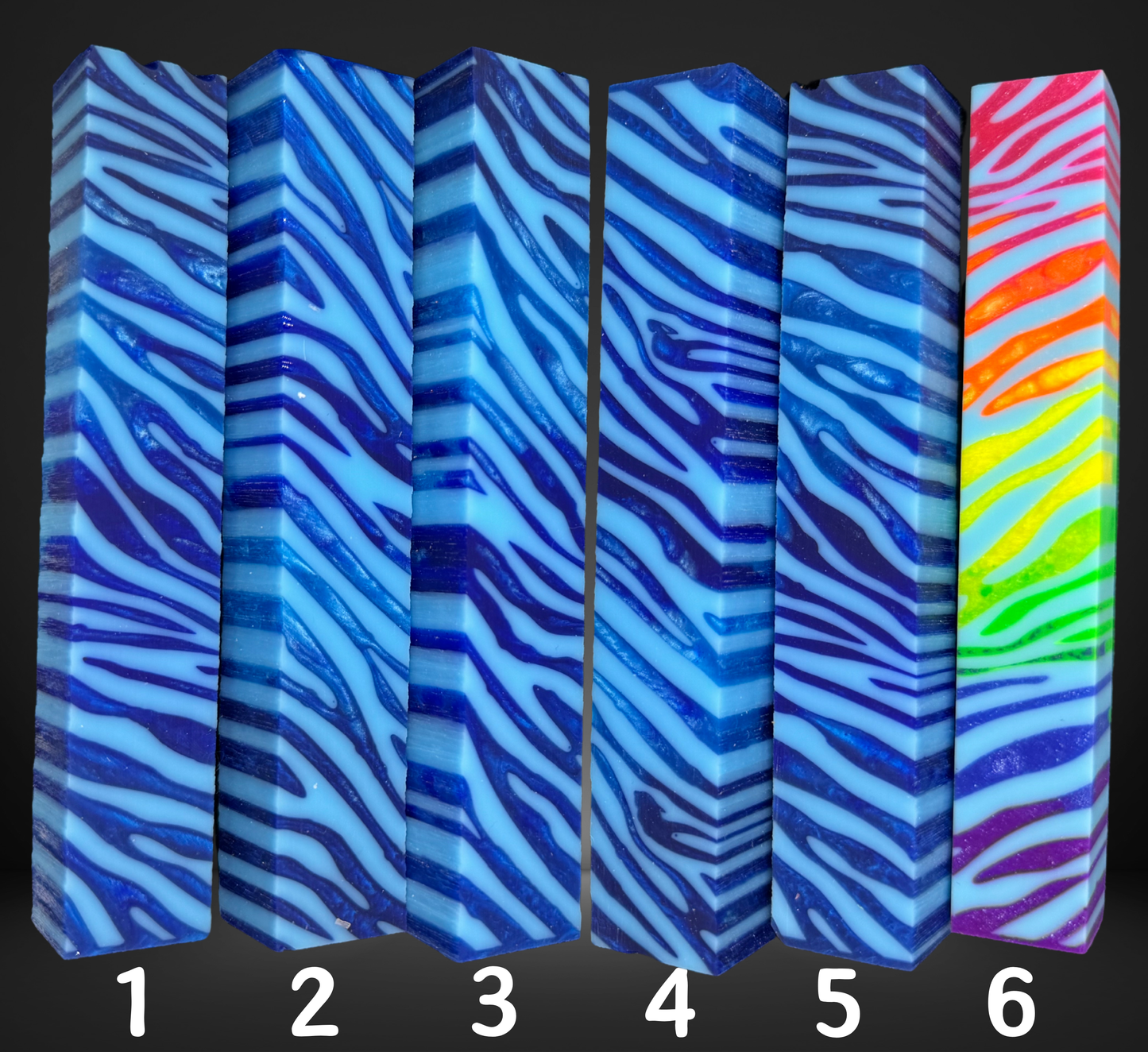 Blue Zebra Variety Pen Blank