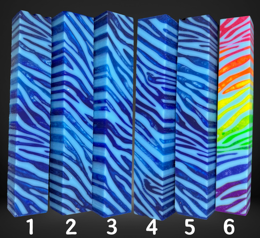 Blue Zebra Variety Pen Blank