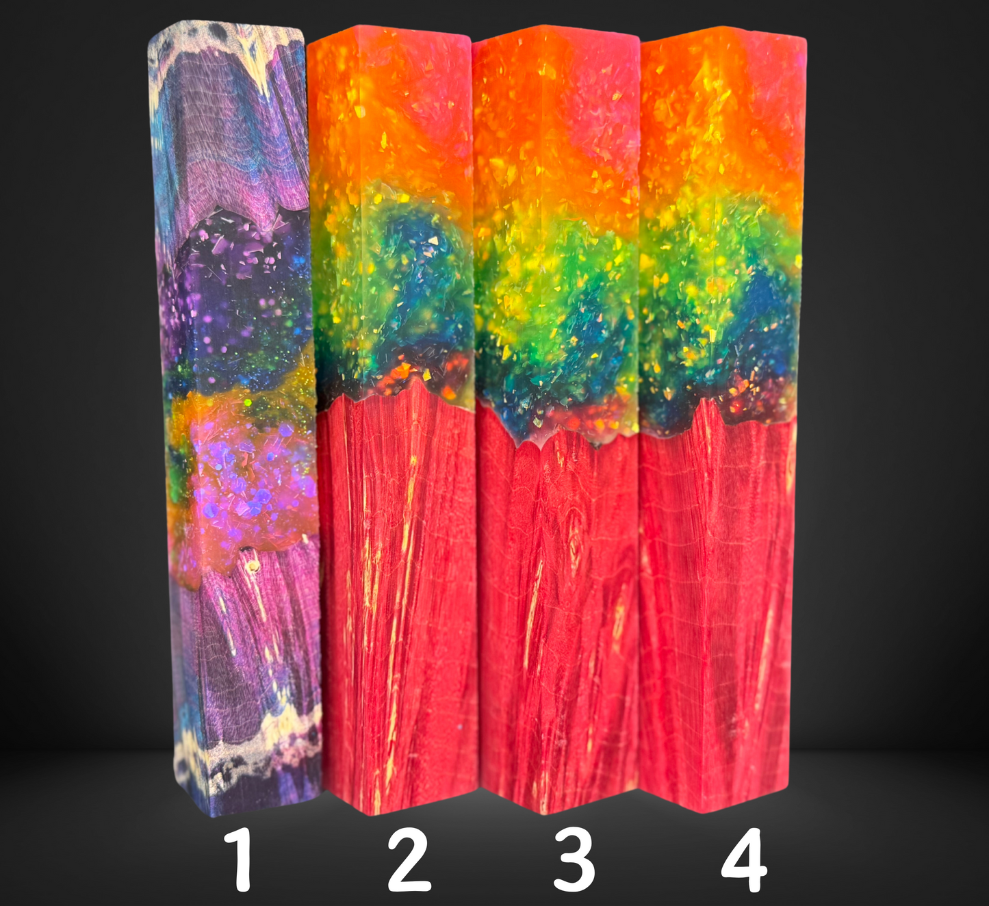 Rainbow Burl Hybrid Pen Blank