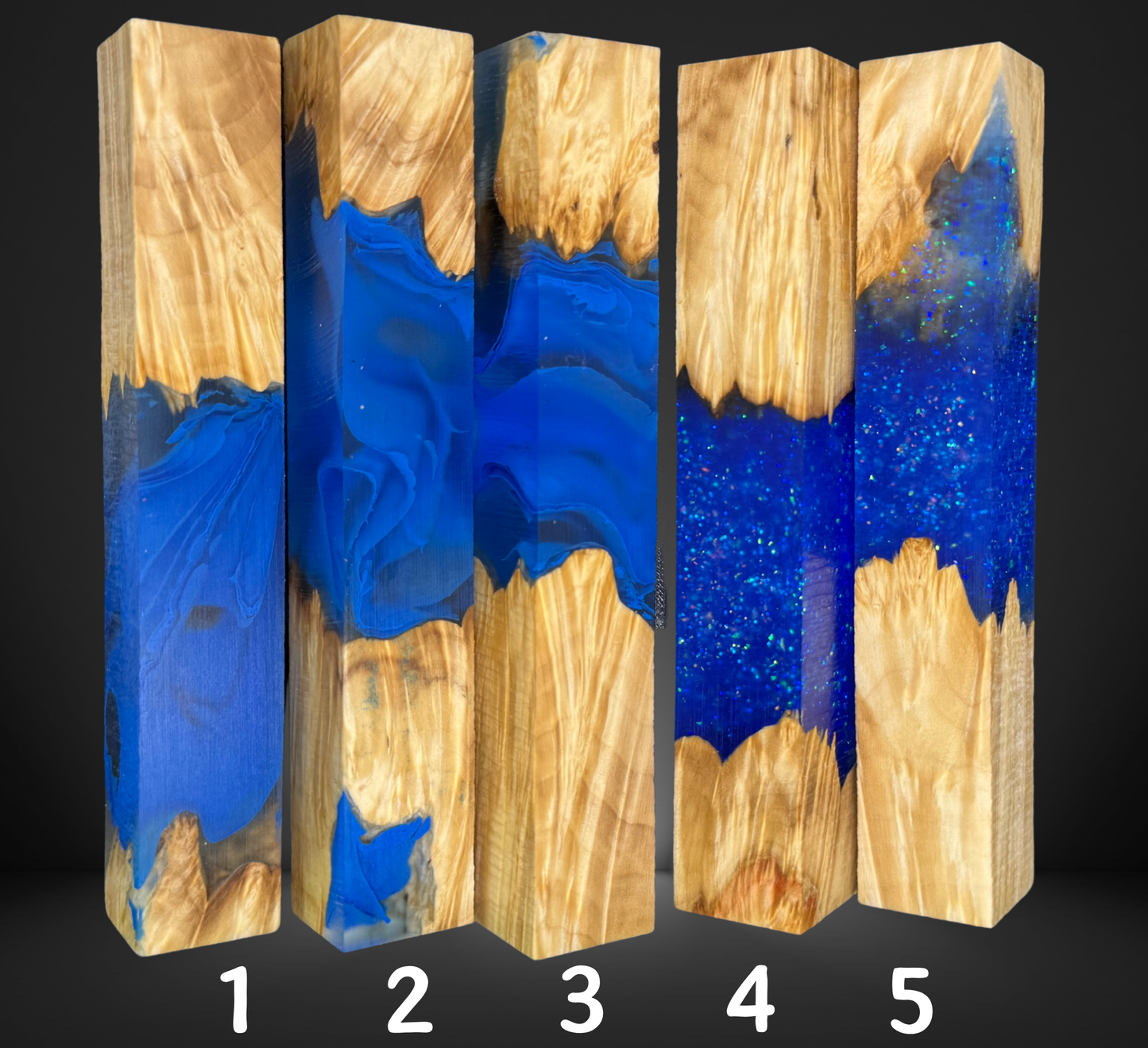 Natural Blue Hybrid Pen Blank
