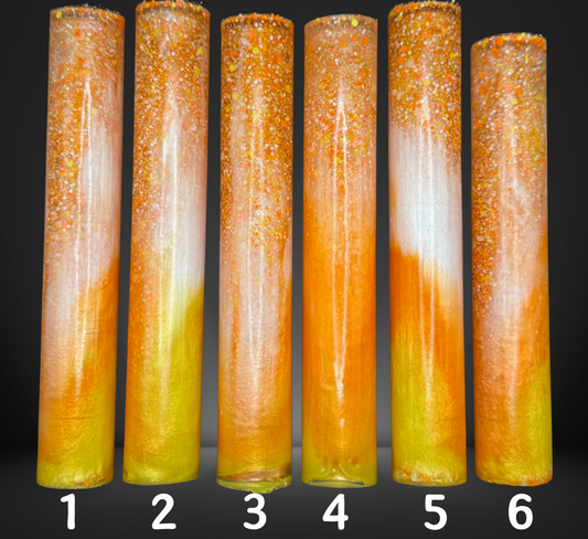 Candy Corn Glitter Chubby Round Pen Blank