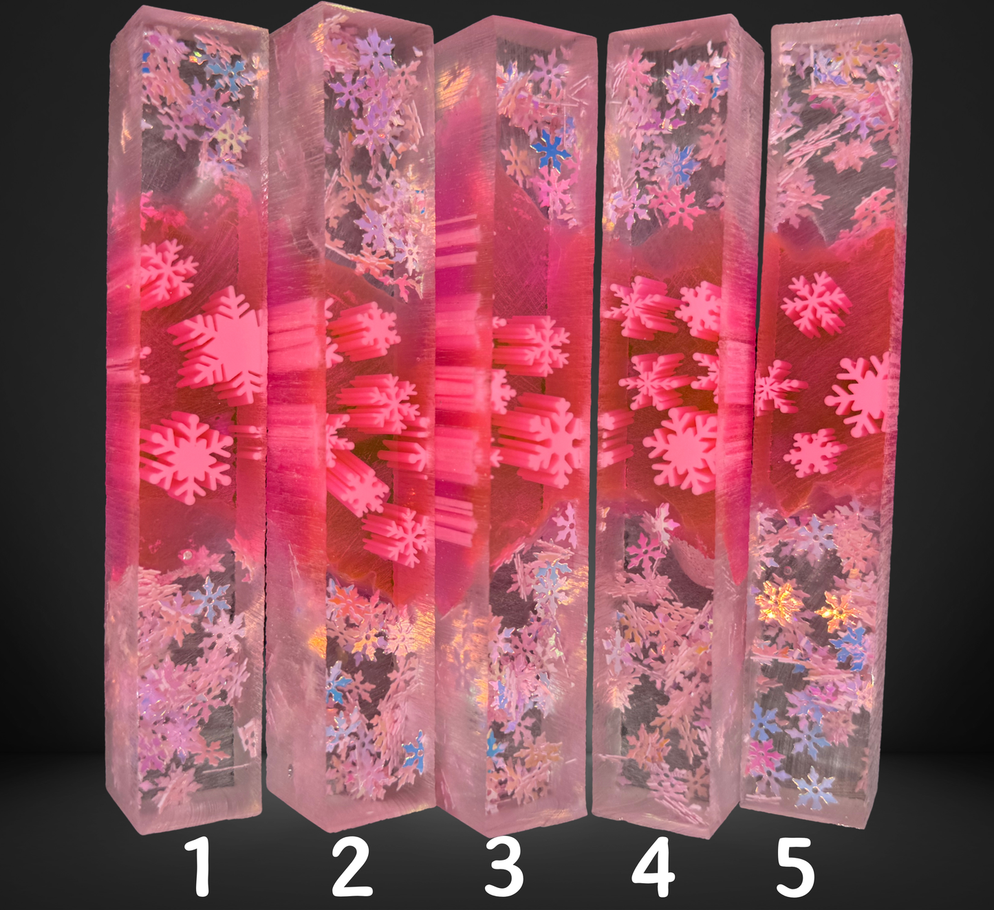 Bubblegum Snowflakes Charmed Series Pen Blank