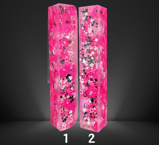 Pink and Black Charmed Series Pen Blank