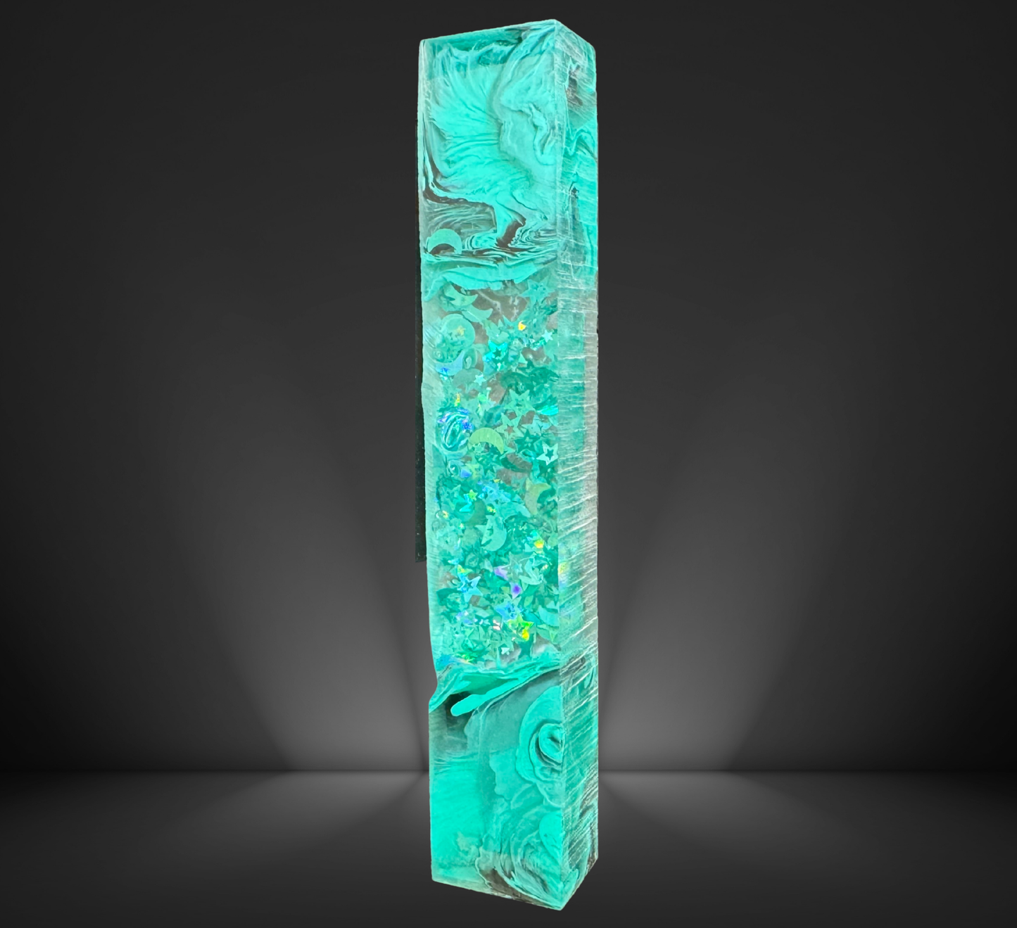 Teal Stars Charmed Series Pen Blank