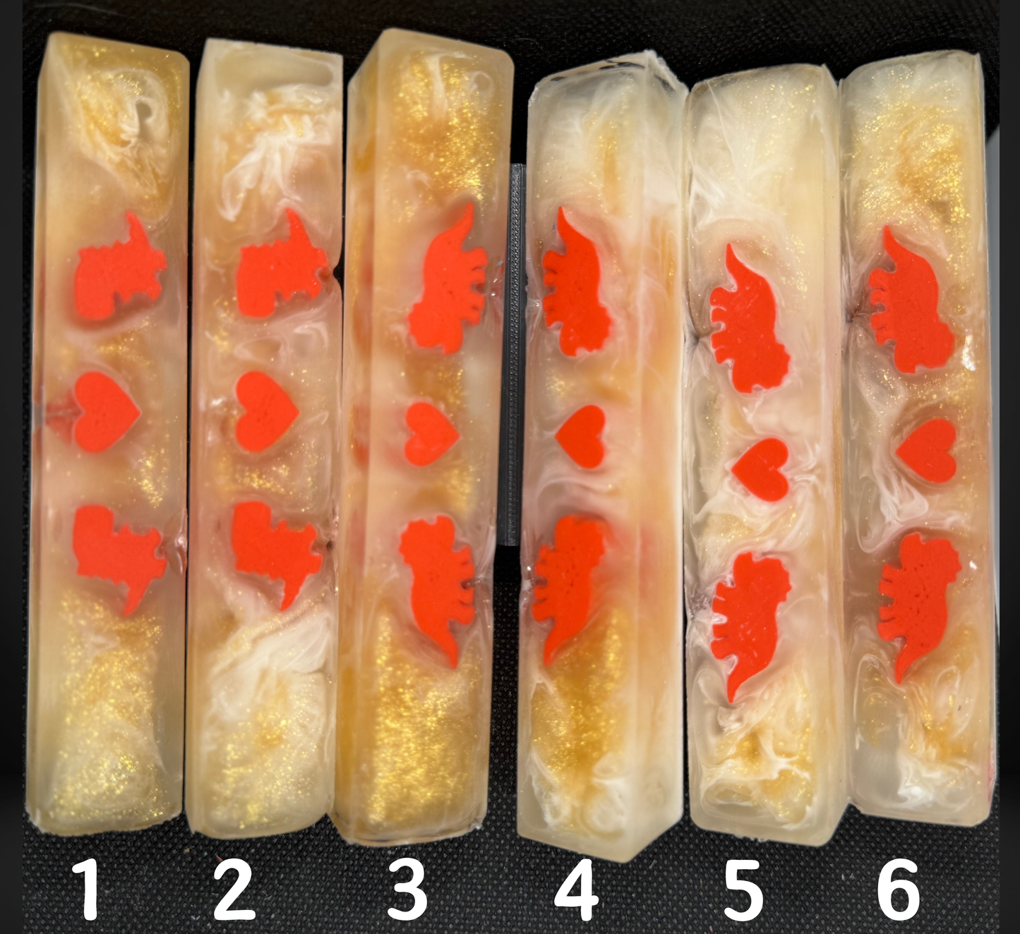 Dino Love Signature 3D Print Resin Pen Blank