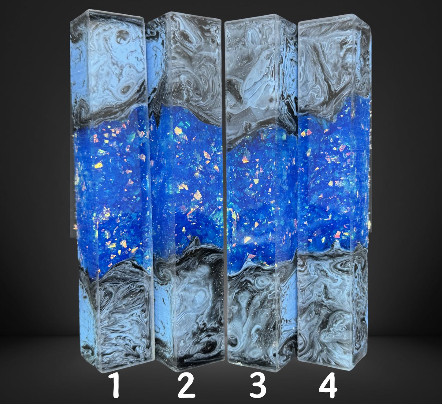 Night Sky Geode Swirled Pen Blanks