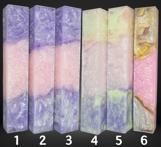 Light Pink Variety Geode Swirled Pen Blanks