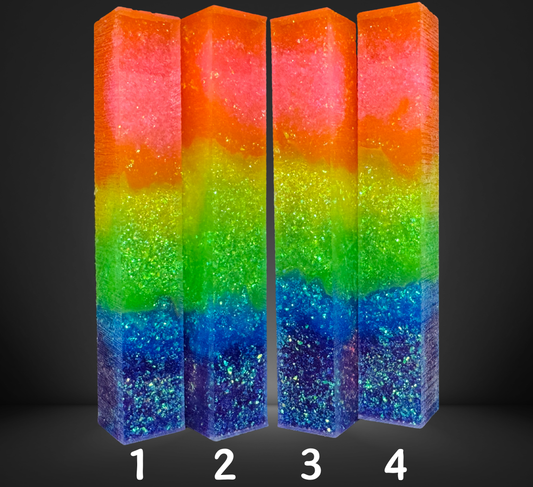 Rainbow Geode Swirled Pen Blanks