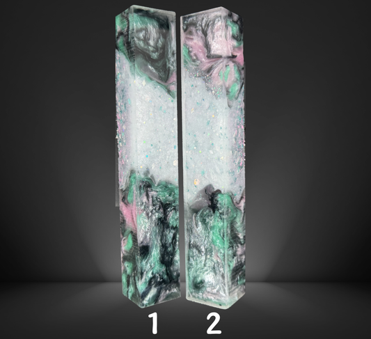 Teal and Pink Geode Swirled Pen Blanks