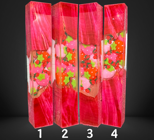 Strawberry Hybrid Pen Blank