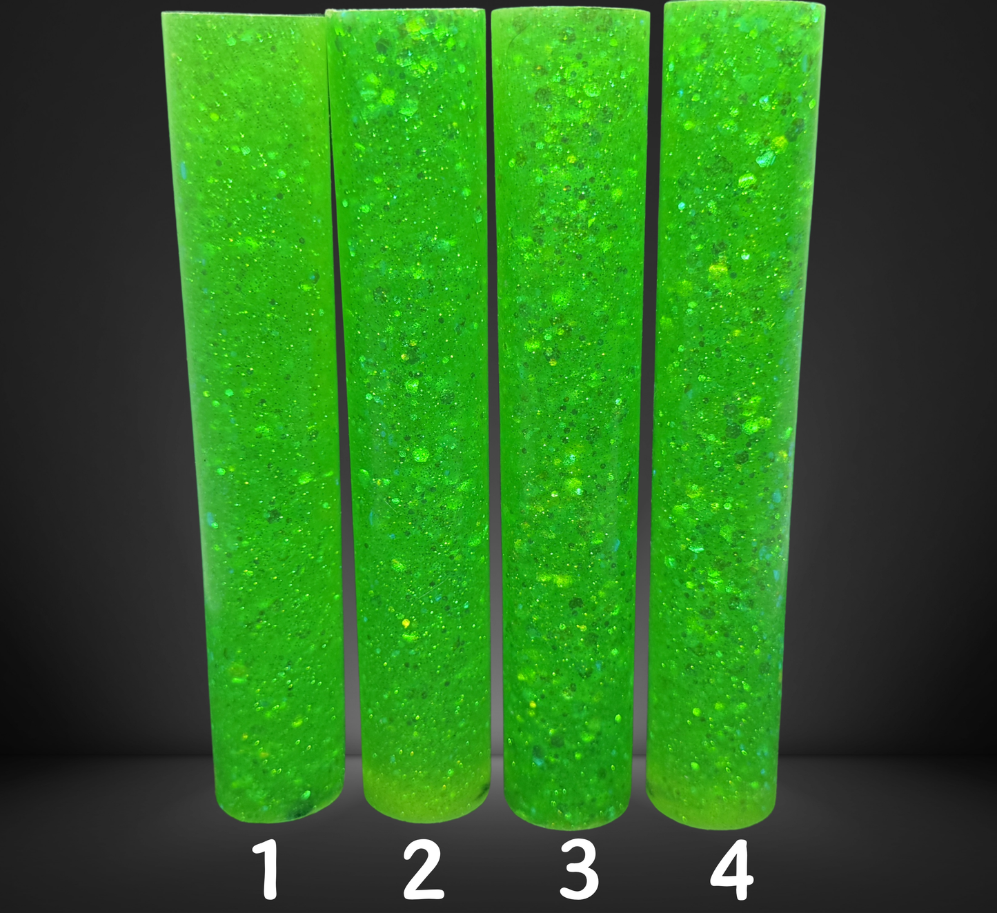 Lime Glittered Jumbo Round Pen Blank