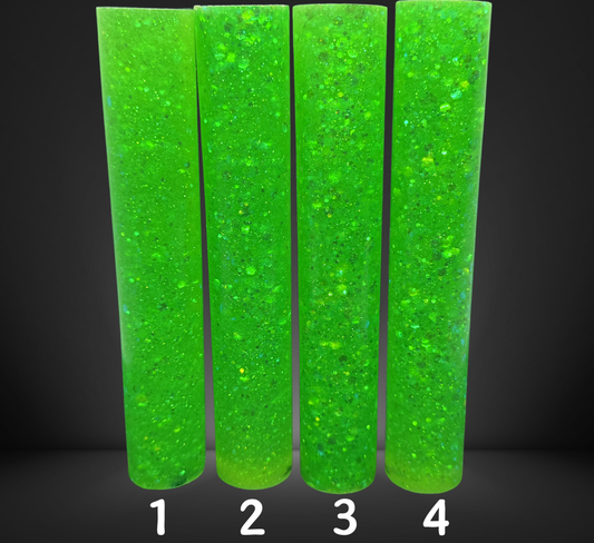 Lime Glittered Jumbo Round Pen Blank