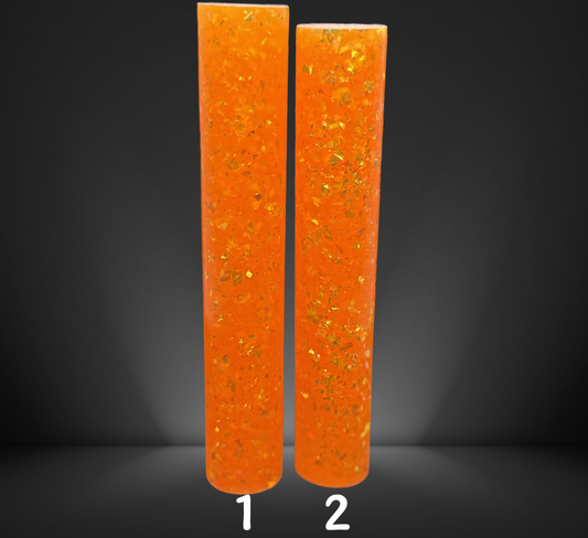 Orange Glittered Jumbo Round Pen Blank