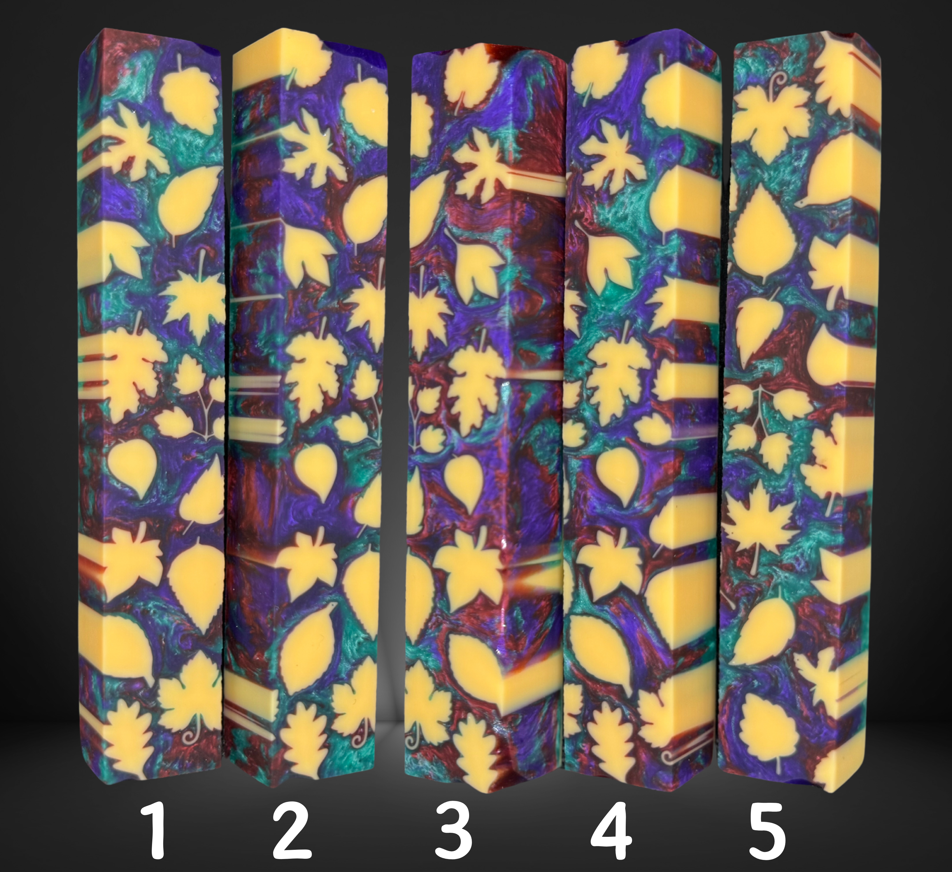 Yellow Fall Leaves Pattern Pen Blank – Castaway Creations
