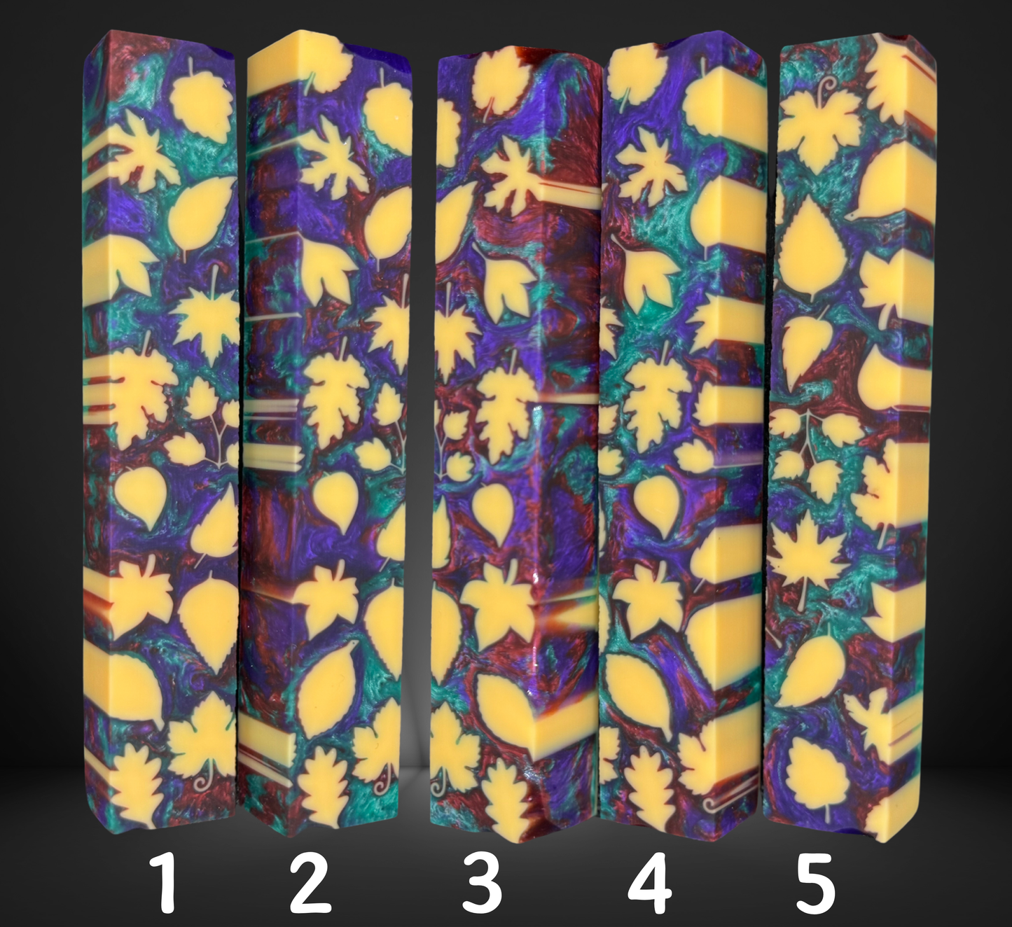 Yellow Fall Leaves Pattern Pen Blank