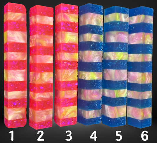 Segmented Pink & Blue Pen Blanks