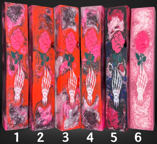 Skeleton Pink Rose Variety Pen Blank